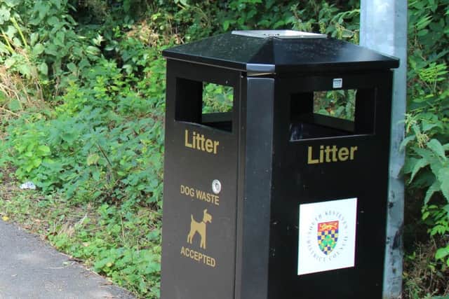 Dog waste is accepted in SKDC litter bins. EMN-160520-175421001