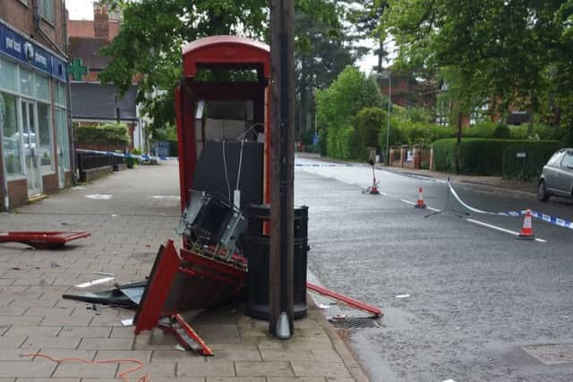 The phone box ATM in Woodhall Spa this morning EMN-160521-094817001