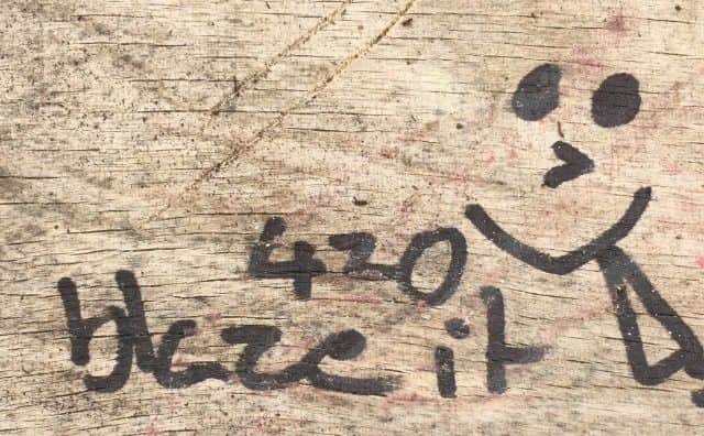 The graffiti 'tag' was discovered in Covenham over the weekend.