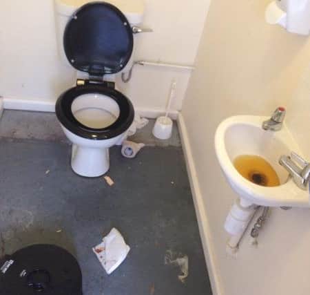 Some of the damage at the Charles Street Pavilion toilets. qUBcw4W_5uwZHqtu20jy