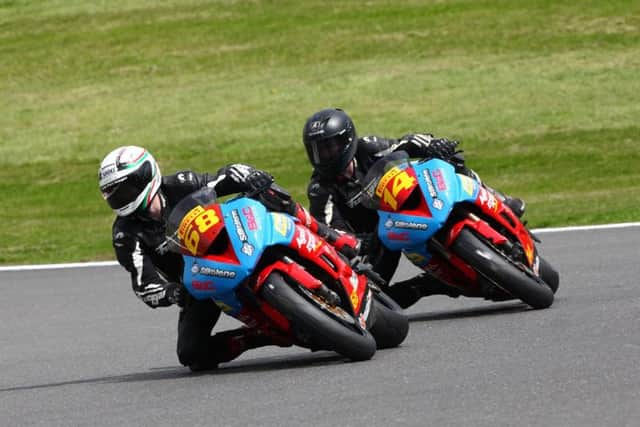 Tom (68) leads twin brother Tim at Brands Hatch PICTURE: Dave Yeomans EMN-160523-170444002