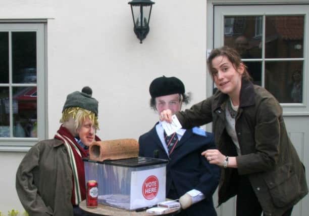 Victoria Atkins MP at the Scarecrow Festival in Tetford.