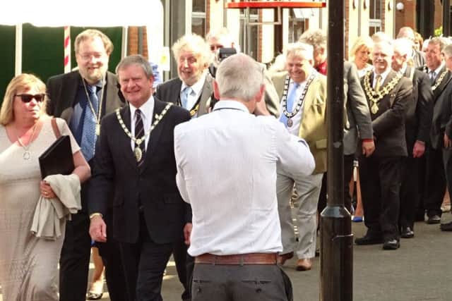 A Chain of Mayors and Mayoresses at the Mayor's recent Civic Service. EMN-160527-165909001