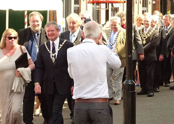 A Chain of Mayors and Mayoresses at the Mayor's recent Civic Service. EMN-160527-165909001