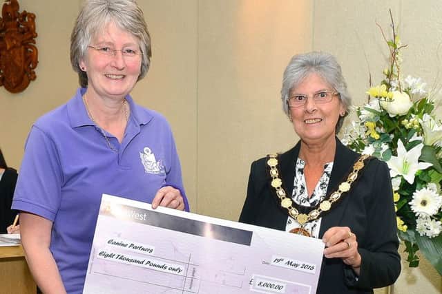 Coun Gill Ogden with Pauline Shepherd from Canine Partners
