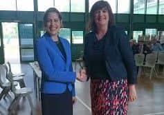 Victoria Atkins and Nicky Morgan at Banovallum School EMN-160525-124203001