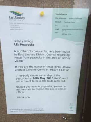 The 'eviction notice' was posted in the village earlier this month. EMN-160529-104709001
