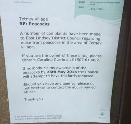 The 'eviction notice' was posted in the village earlier this month. EMN-160529-104709001
