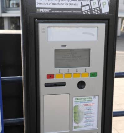Pay and Display car park machine in Boston.