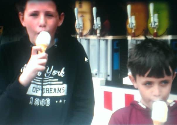 Only the brave were eating ice-cream in Skegness.