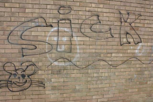 An example of the vandalism in Billingborough.