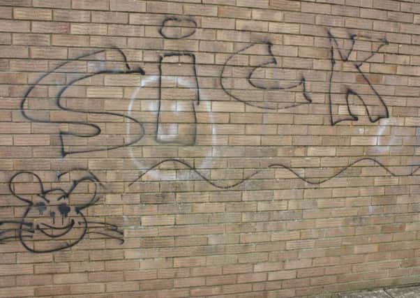 An example of the vandalism in Billingborough.