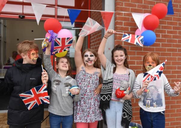 Local children who enjoyed the Royal Celebration at Wragby Community Hub on Sunday afternoon to honour the Queen`s 90th Birthday.
Photo John Edwards. EMN-160613-065701001