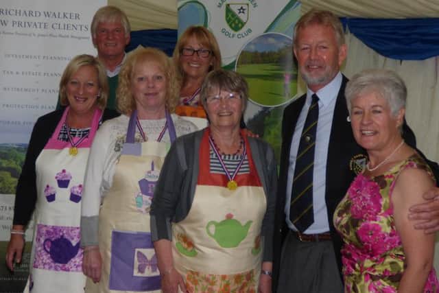 From the left, Rosemarie Lawton, Bob Boulton, Rosemarie Proudlove , Sheilah Mitchell, Lorna Moore, Richard Holmes and Helen Grinham EMN-160806-111849001