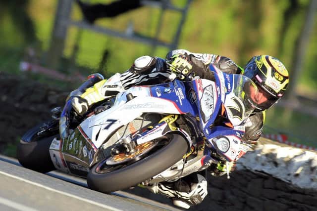 Gary Johnson on his way to a top 10 finish in the Superbike TT on Saturday. Picture: Baylon McCaughey EMN-160606-145924002