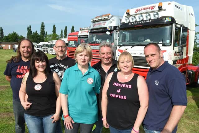Drivers 4 Defibs fun day at Billinghay. Organisers L-R ennis Darmon, Rebecca Bradshaw, Fred Bradshaw, Sally Donner, Neil Donner, Louise Couling, Dan Couling. EMN-160606-170317001