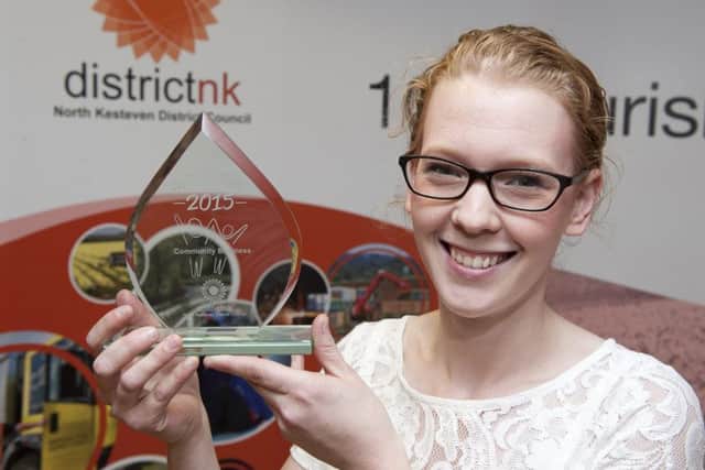 Rachel Tweedale at last year's NK Community Champion Awards. Photo: Chris Vaughan Photography. EMN-160806-174157001