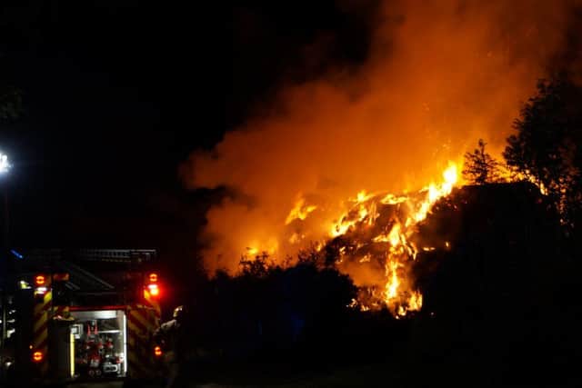 Binbrook straw bale fire EMN-160906-074717001
