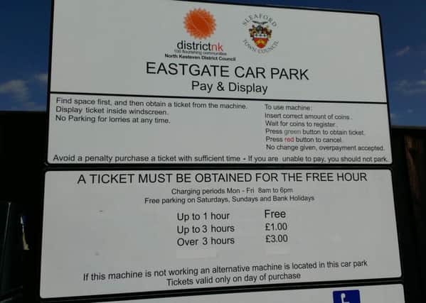 Eastgate car park in Sleaford. EMN-160906-113930001