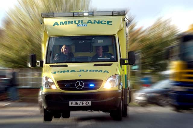 Kettering, Ambulance 999 call arrives at an RTA Emergency services