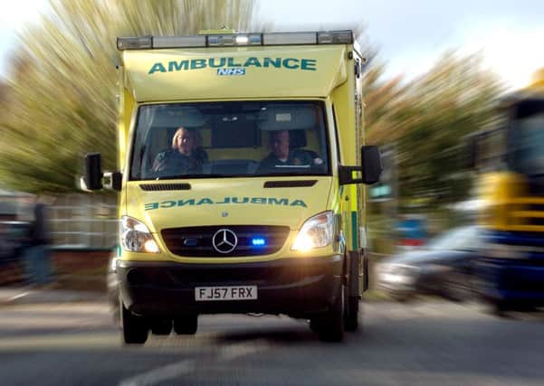 Kettering, Ambulance 999 call arrives at an RTA Emergency services