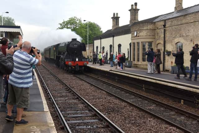 Flying Scotsman at Market Rasen train station.