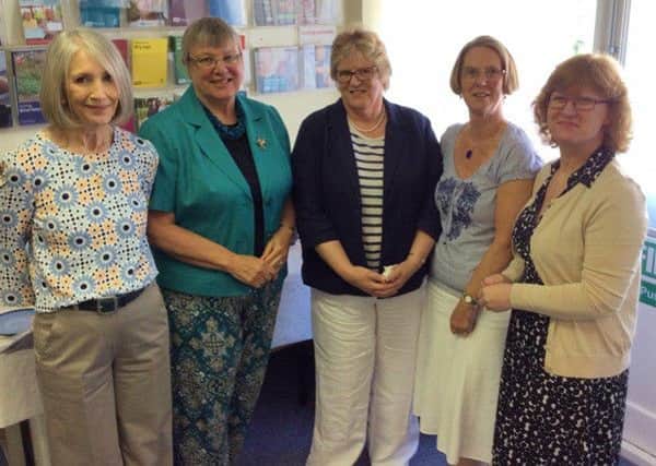 Jan Gallagher, Audrey Moore (Chair), Jane Cowling, Dorothy Selfe, Mandy Johnson (Chief Executive).