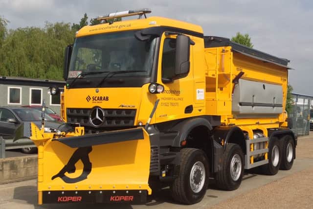 The county council's new generation gritter - 'The Beast'. EMN-160621-102346001