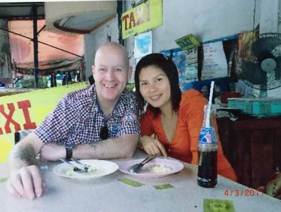 Steven Moody with his Thai bride on a previous trip. ANL-160621-103145001