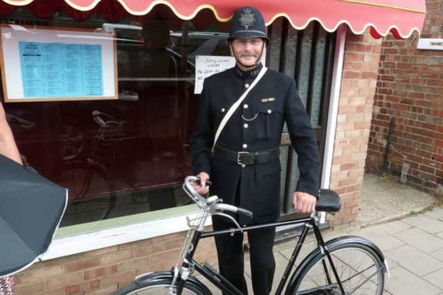 PC Ian Clark in 'vintage' costume.