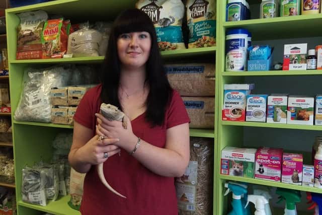 Meg Johnson (17) at Potty About Pets in Mercer Row, Louth.
