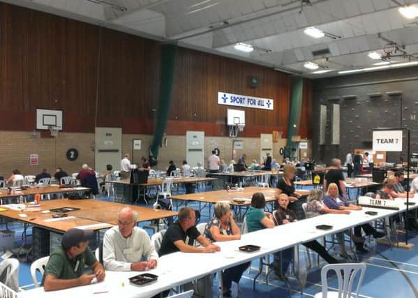Verification of ballot papers under way at the North Kesteven Centre in North Hykeham for the EU Referendum. EMN-160624-000954001