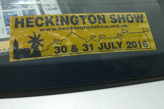 Get your Heckington Show car sticker and maybe win a pair of free show passes. EMN-160629-171135001