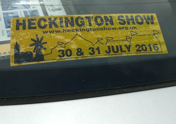 Get your Heckington Show car sticker and maybe win a pair of free show passes. EMN-160629-171135001