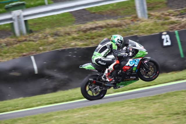 Wheelie happy Superbiker Hicky enjoyed a good weekend at Knockhill. Photo: Dave Yeomans