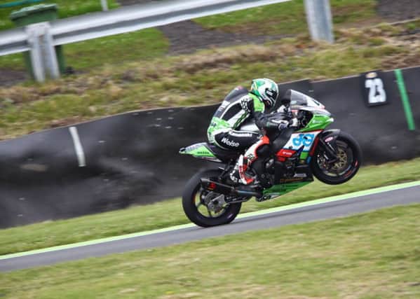 Wheelie happy Superbiker Hicky enjoyed a good weekend at Knockhill. Photo: Dave Yeomans