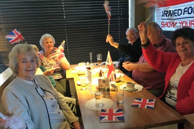 Diners at Elite fish and chip restaurant in Sleaford mark Armed Forces Week with traditional fish and chips. EMN-160627-172900001