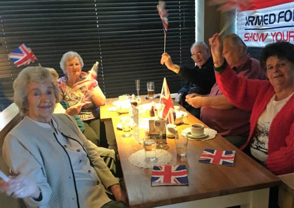 Diners at Elite fish and chip restaurant in Sleaford mark Armed Forces Week with traditional fish and chips. EMN-160627-172900001