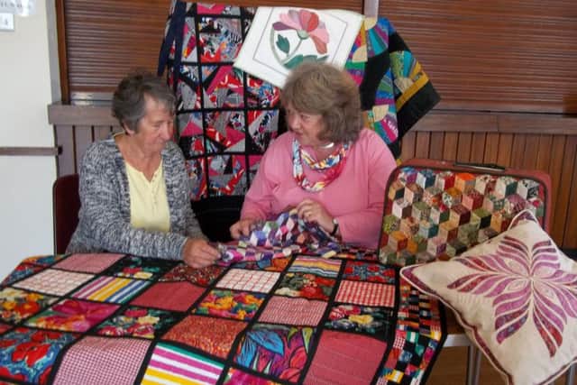 Cranwell quilters planning for their exhibition. EMN-160107-163757001