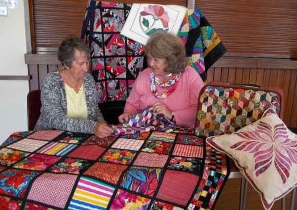 Cranwell quilters planning for their exhibition. EMN-160107-163757001