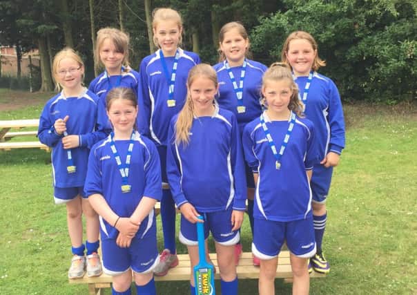 Osgodby Primary School girls' cricket team at Hartsholme CC EMN-160407-165102002