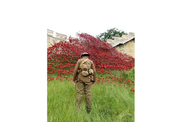The Poppies Wave exhibit at Lincoln Castle. EMN-160407-174025001