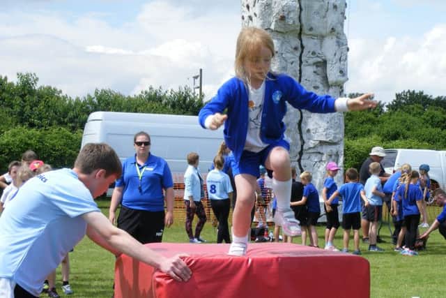 St Botolph's pupils have a go at free running. EMN-160607-145855001