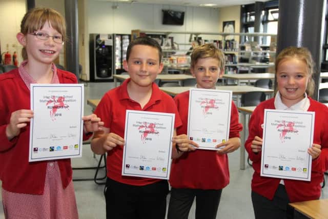 Runners up - second placed Cranwell School team in the maths quiz. EMN-160807-152042001