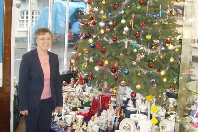 Pauline Atkinson with her famous tree display EMN-160715-080153001