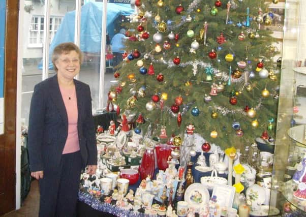 Pauline Atkinson with her famous tree display EMN-160715-080153001