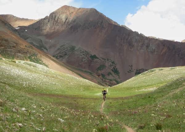 Typical view for Dan Golob during the Tour Divide