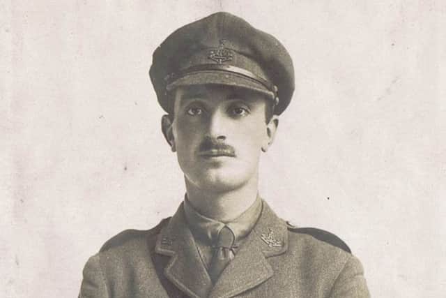 Donald Bell, the first professional English footballer to enlist into the British Army and the only one to be awarded the Victoria Cross. EMN-161007-210736001