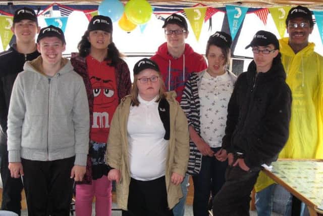 Pupils from Boston's John Fielding Community Special School on board the Boston Belle. EMN-161107-151919001