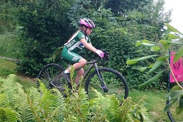 Pictured is Jael Maw getting to grips with urban cyclocross action. F3MTyjF9os4iikwixfx6